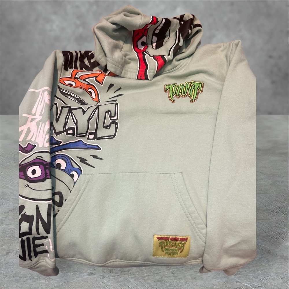 Kids Ninja Turtle Sz 10/12 Graphic Hoodie with Colorful Designs